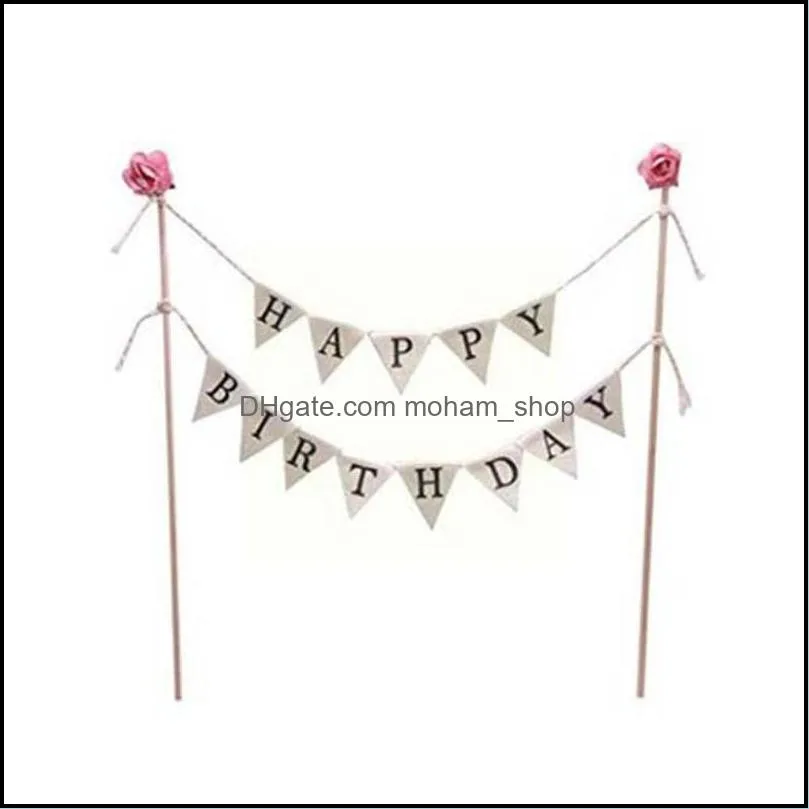 paper bunting garland s flags happy birthday supplies wedding decor baby shower u0u1