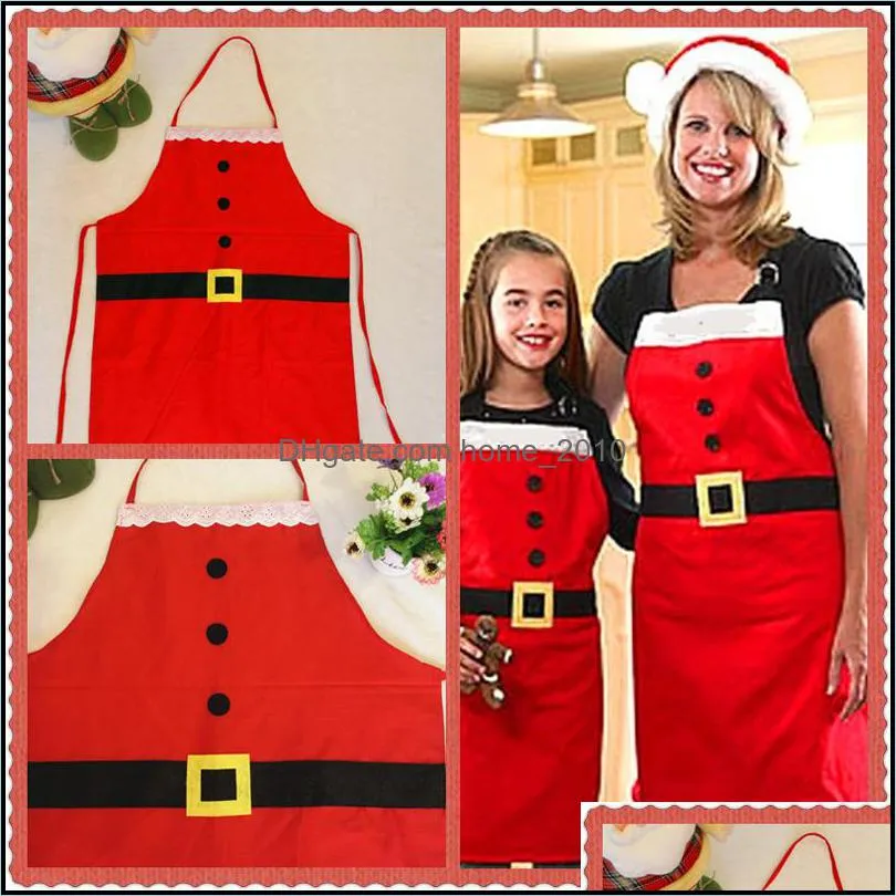2018 christmas decoration apron home kitchen supplies party merry holiday cooking parentchild aprons s/l 300pcs dh0099