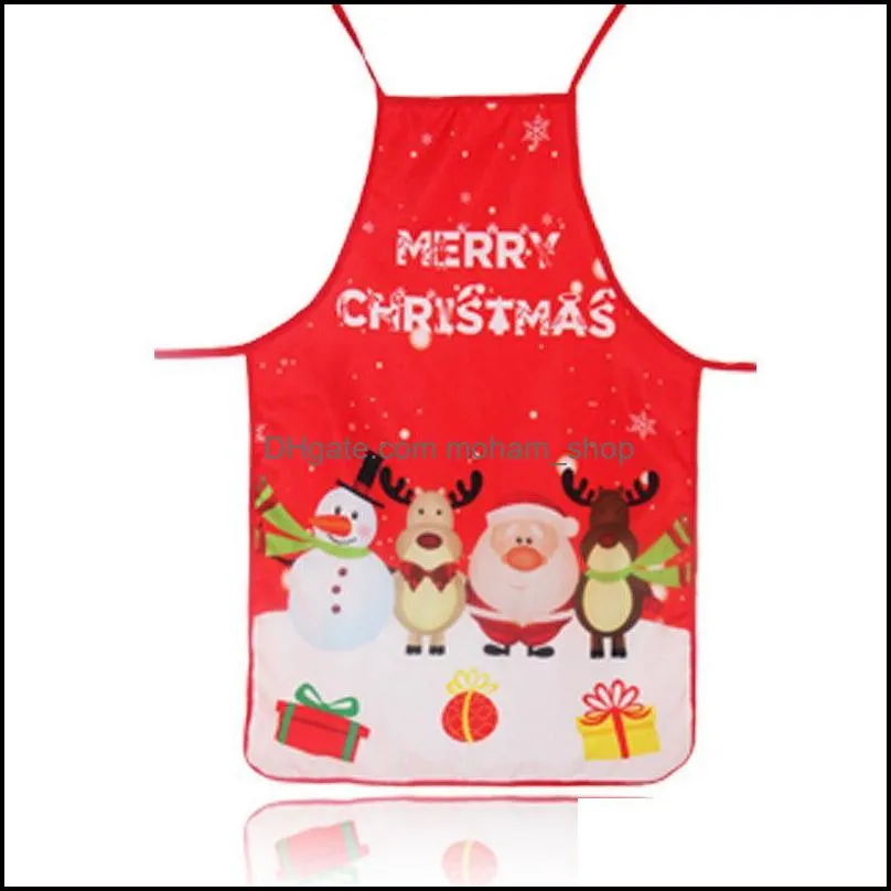christmas apron cloth diy props santa claus cartoon clothes home cooking cleaning