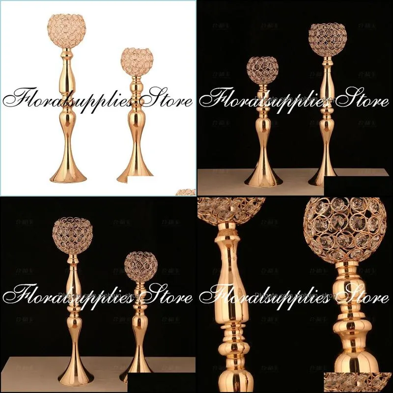 10pcs wholesale crystal candle holder table centerpiece wedding holiday home 43cm 53cm tall