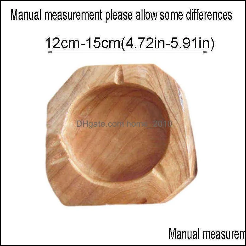 irregular solid wood ashtray tobacco tray cigarette cigar smoke holder wooden ashtrays home smoking tool men gifts vtmeb1252