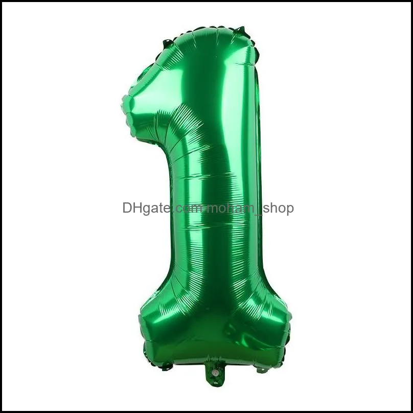 30 inch aluminum foil number balloons for jungle animal happy birthday figurines wedding baby shower anniversary