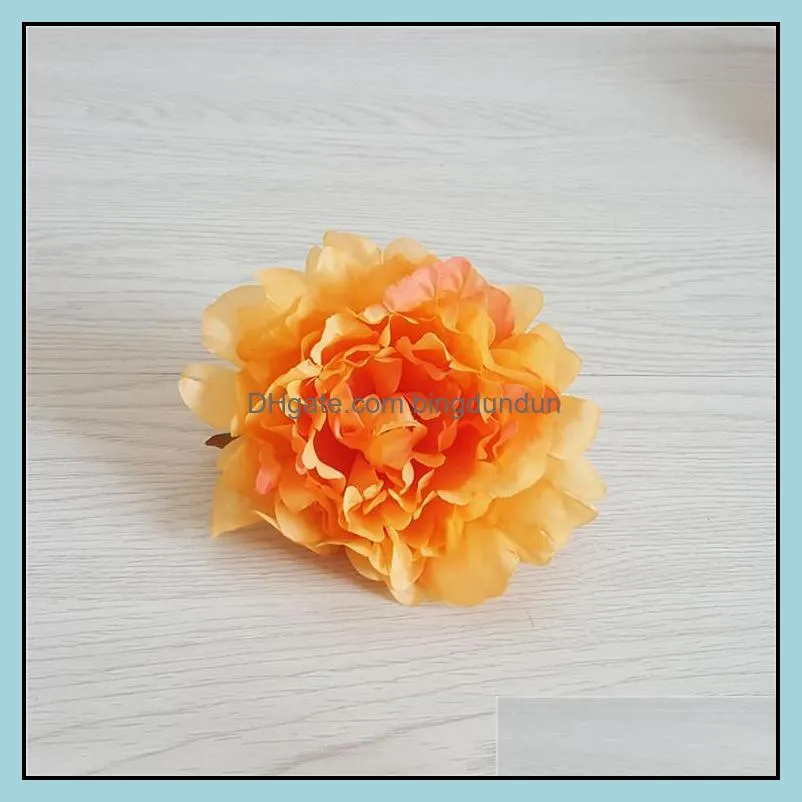 50pcs high quality silk peony flower heads wedding party decoration artificial simulation silk peony camellia rose flower wedding