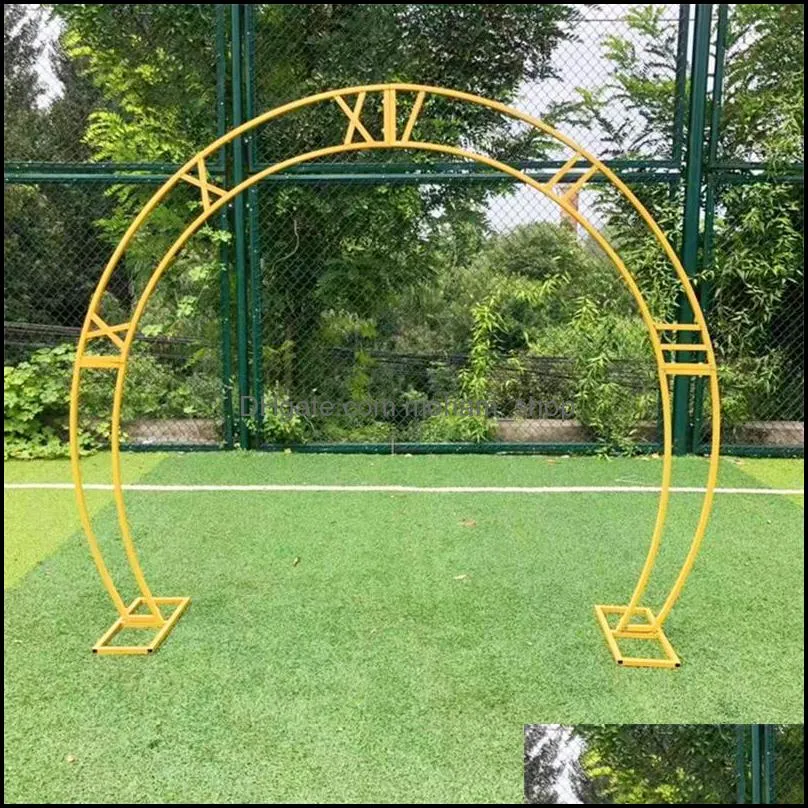 wedding props iron metal circular number background frame accessories double arch