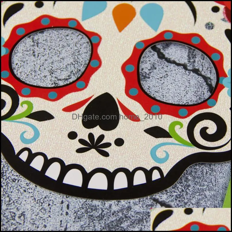 mexico day of the dead hanging swirl ceiling pendant and fack mask set spiral streamers whirls