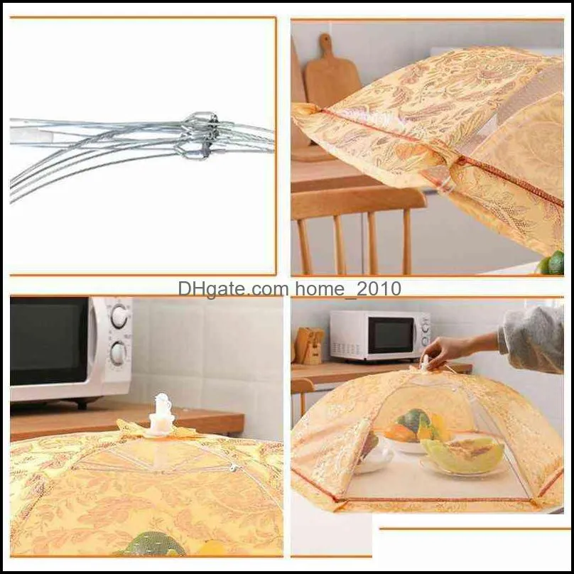 household tools lace food umbrella style covers mesh picnic barbecue party anti mosquito fly resistant net tent kitchen dinner table gadgets