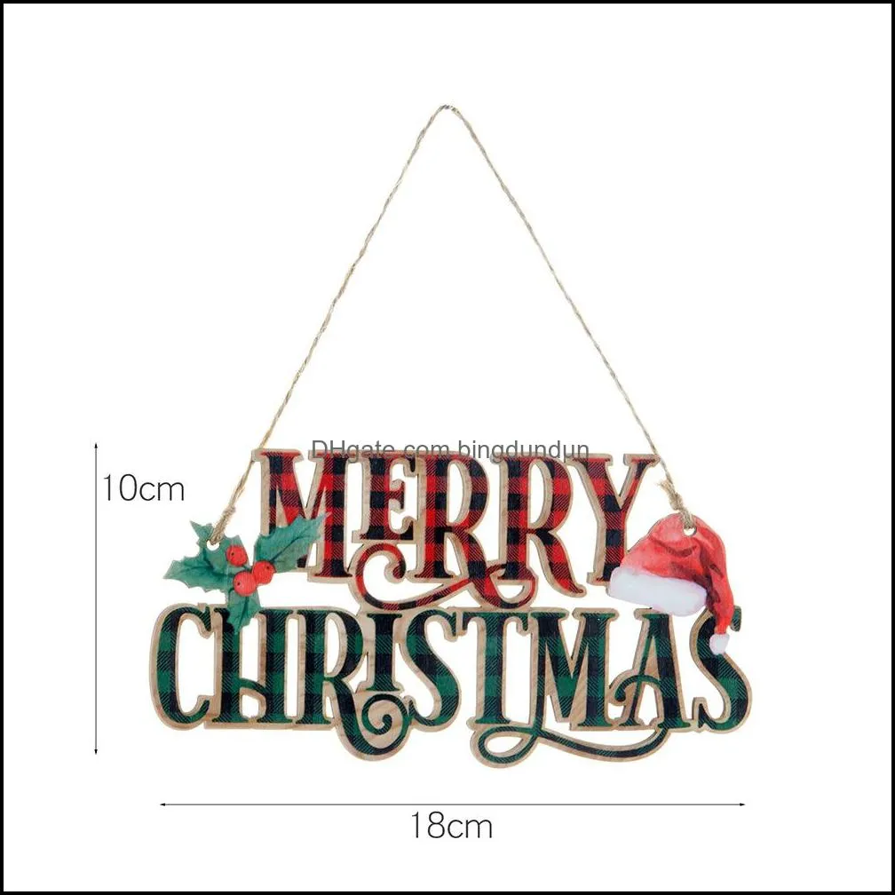 new christmas decorations wooden letters merry christmas listing plaid painted christma sign woodenpendant