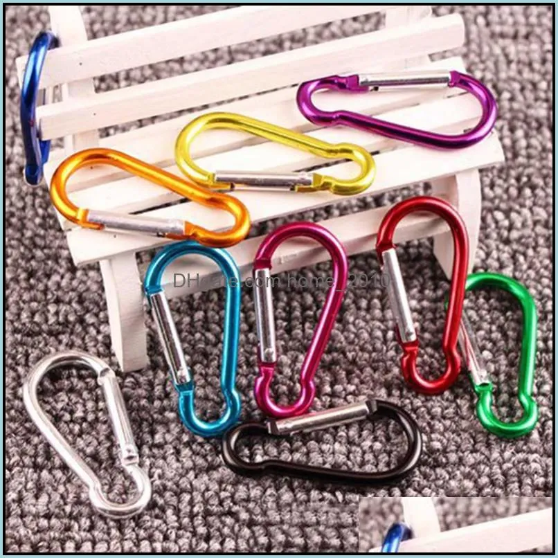 carabiner ring keyrings key chain outdoor sports camp snap clip hook keychain hiking aluminum metal stainless steel camping dhs