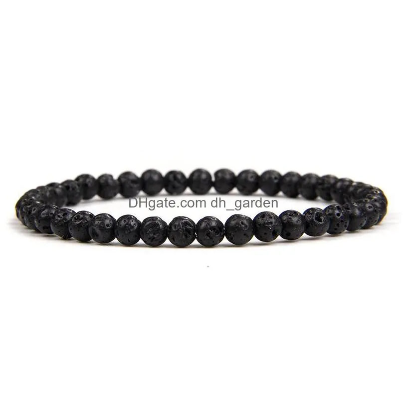natural stone beaded strands bracelet lava volcanic round beads bracelets healing energy yoga bracelet for men women jewelry gifts