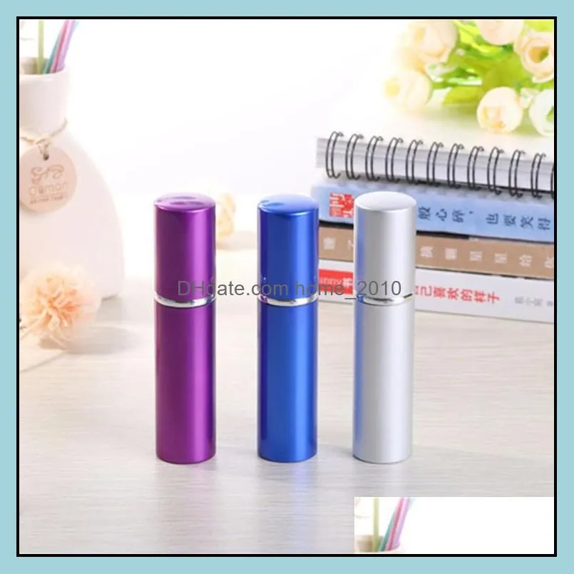 5ml mini portable refillable perfume atomizer colorful atomizer spray bottle aluminum empty bottles for cosmetics containers for