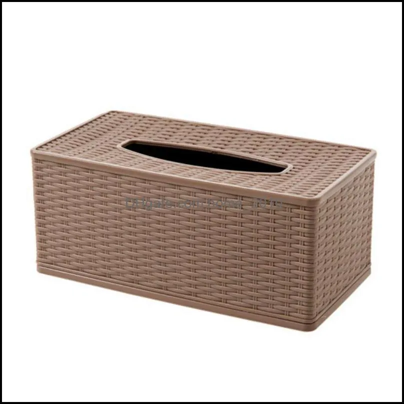 creative living room coffee table napkin paper bamboo pattern plastic box home desktop multifunction tray