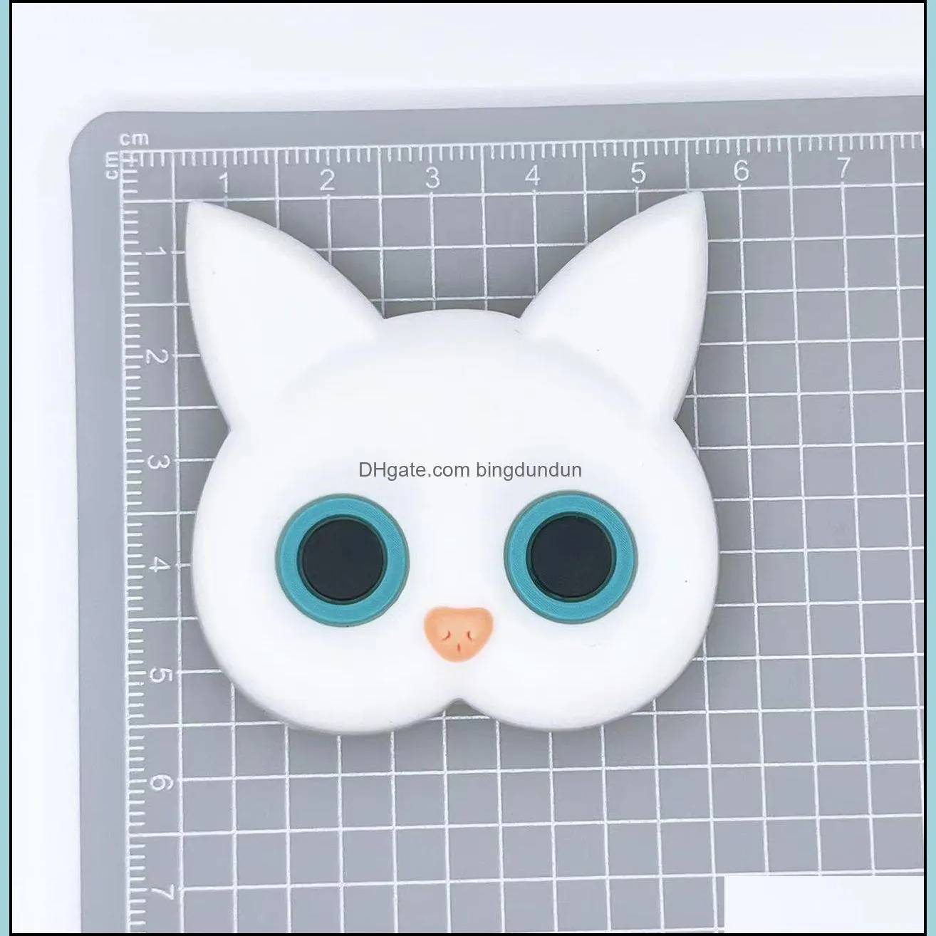 party favor large creative diy soft glue cartoon cat head jewelry mobile phone shell hairpin headdress hole shoe material