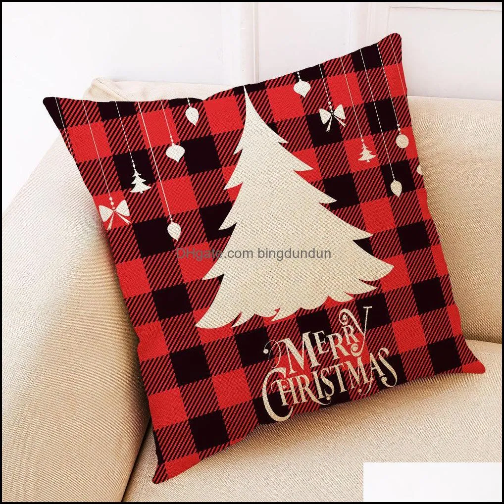 45x45cm christmas pillow case merry xmas decor for home ornaments cushion cover new year 2022 noel kerst gift