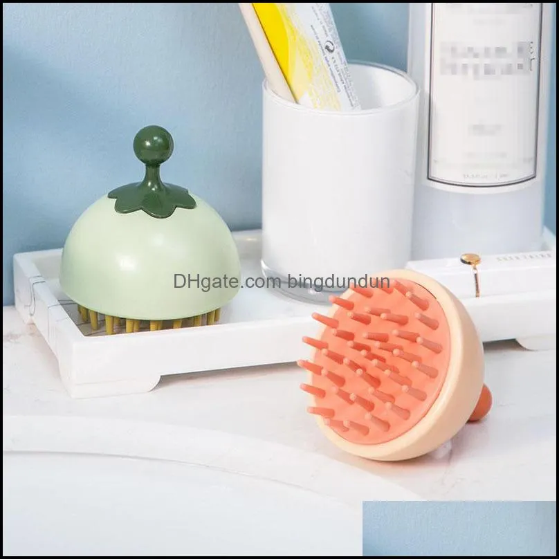 shampoobrush massage head brush head shampoo comb silicone scalp hair cleaning brushes