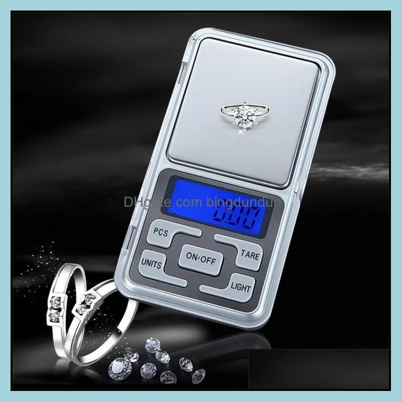 hot mini electronic digital scale jewelry weigh scale balance pocket gram lcd display scale 500g/0.1g 200g/0.01g with retail package