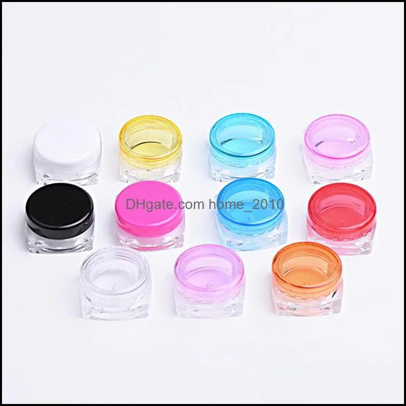 small sample container makeup jars plastic travel empty bottle 3g 5g box transparent bottle cosmetic cream 3ml 5ml pots eyeshadow lip