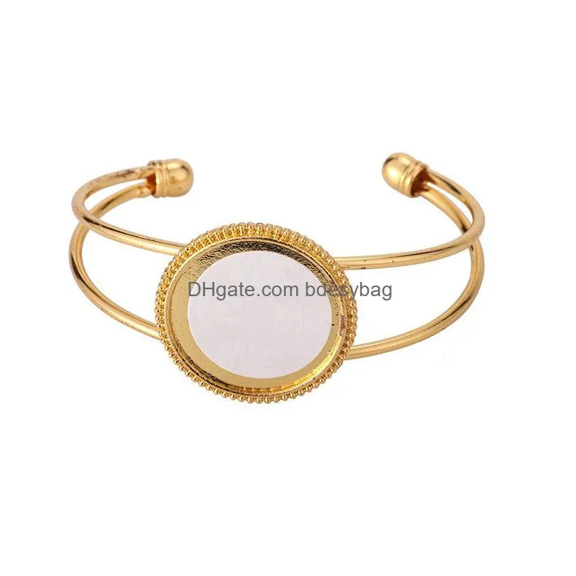 sublimation blank cuff bracelet designer gold mens bracelets for woman transfer printing alloy round silver couples bracelets valentines day chirstmas