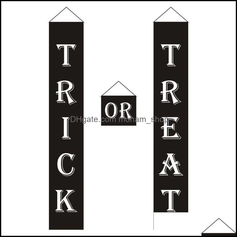 couplet hanging outdoor home door sign halloween banner porch oxford cloth funny display trick or treat office