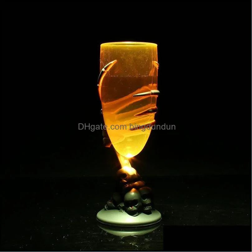 led ghost claw cup luminous wine glasses halloween ghost plastic 3d ghost claw mugs lighting champagne wine beer mug