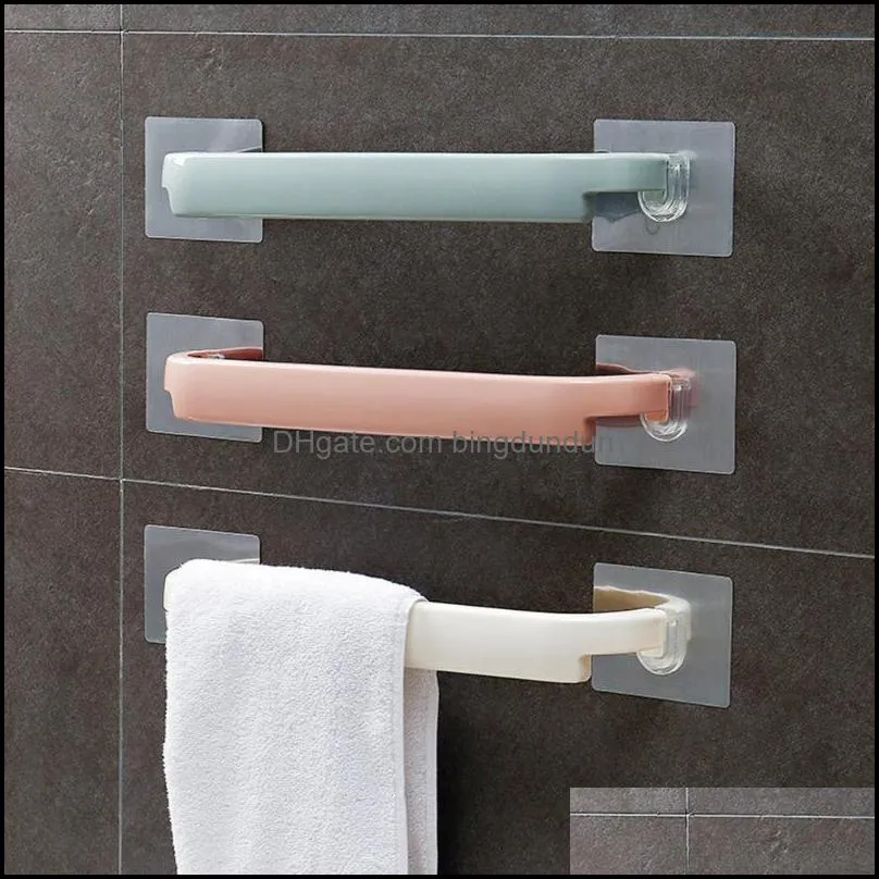  punching towel rack bar single pole wallmounted toilet