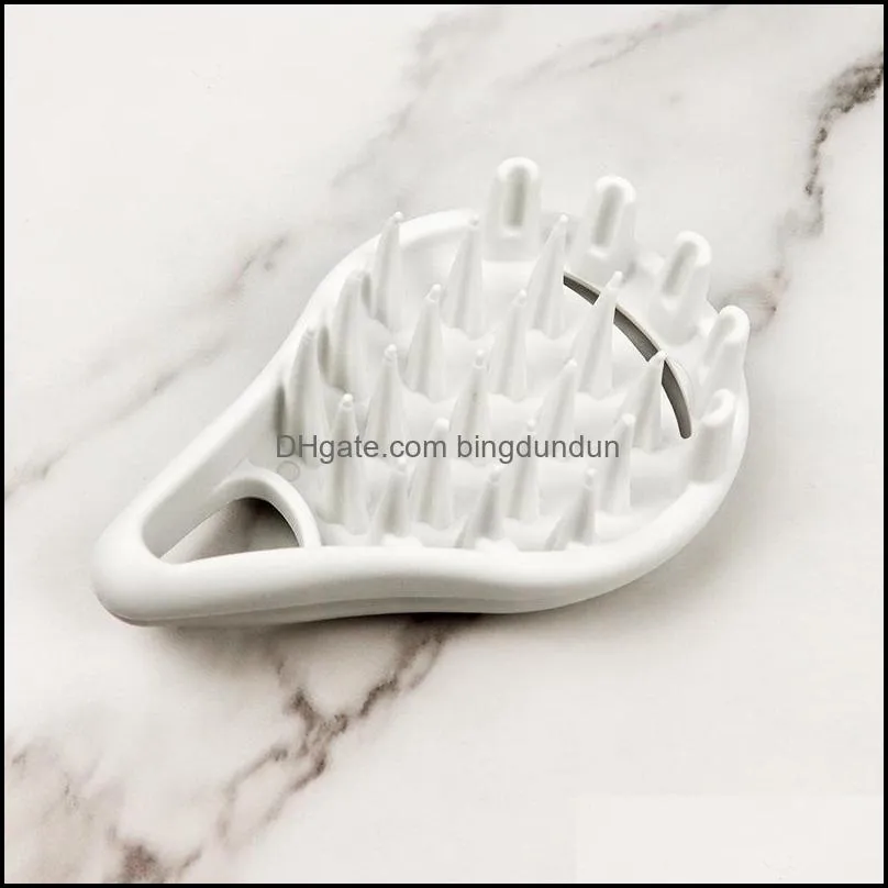 water drop shaped new silicone cleaning brush head itching massage brush multifunctional shampoo brushs wholesale