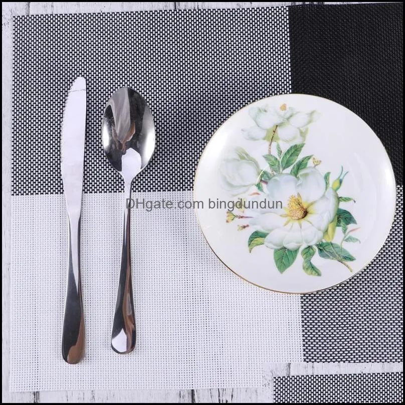 4pcs placemat nonslip washable table pvc wearresistant heatresistant placemats dirtrepellent tableware for kitchen