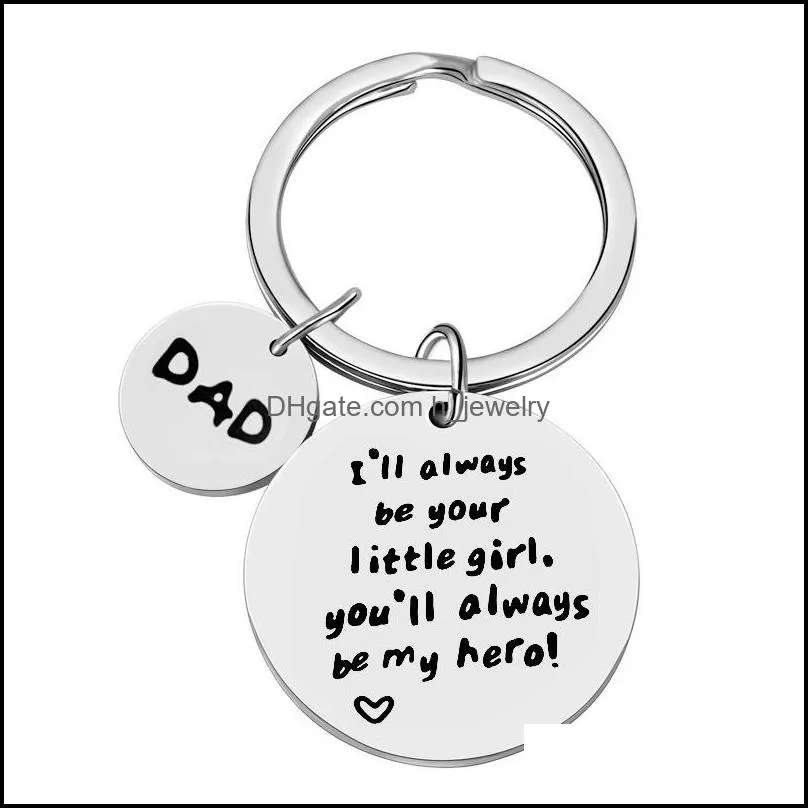 stainless steel key chain fathers day creative giftsto the world you may just be a dad keychain daddy key rings