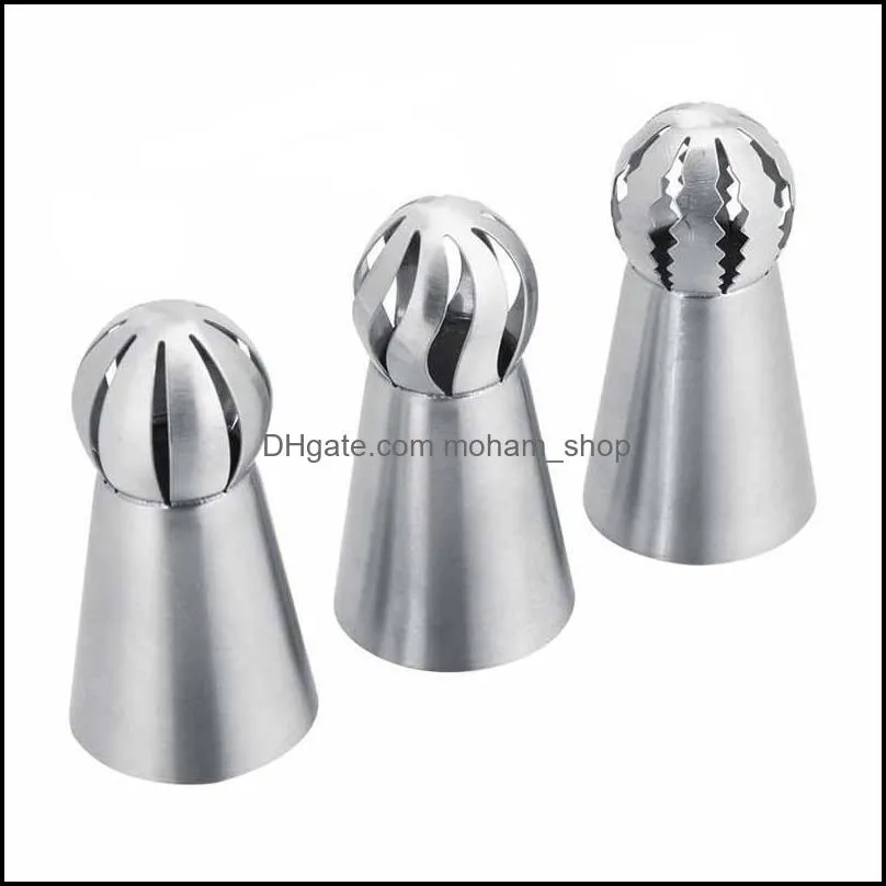 3pcs/set pastry bag nozzle diy cake decorating tip set mouth kitchen cream cookie baking decor tools 