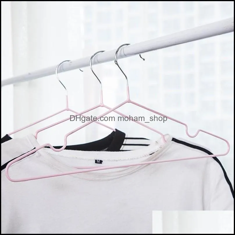 home metal hanger windproof antiskid clothes hanging waterproof clothes rack no trace clothing support durable thicken hanger dbc