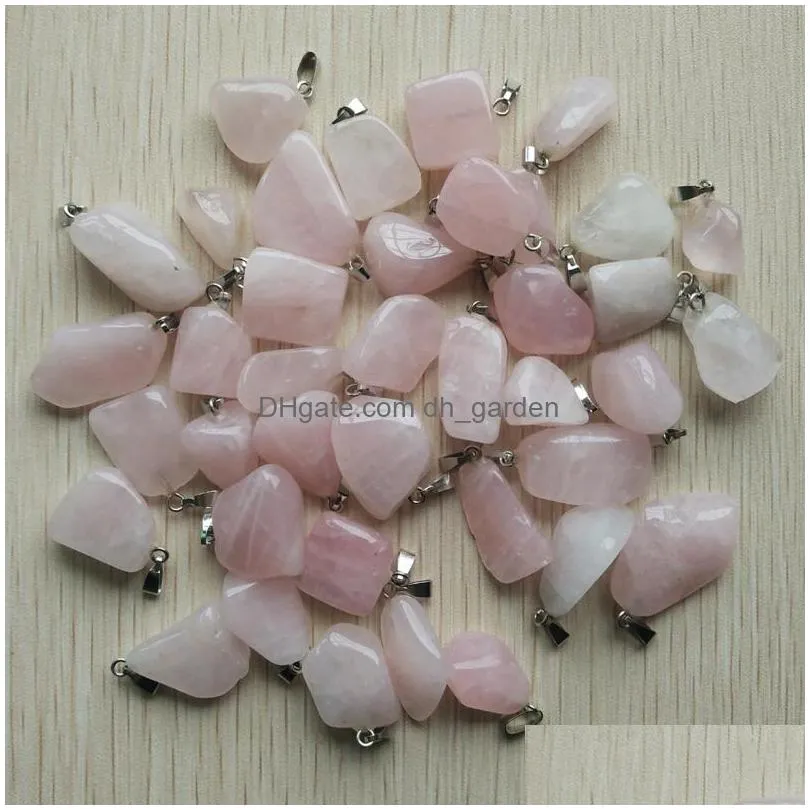 natural stone charms irregular shape tigers eye rose quartz opal pendant pendants chakras gem stone fit earrings necklace making