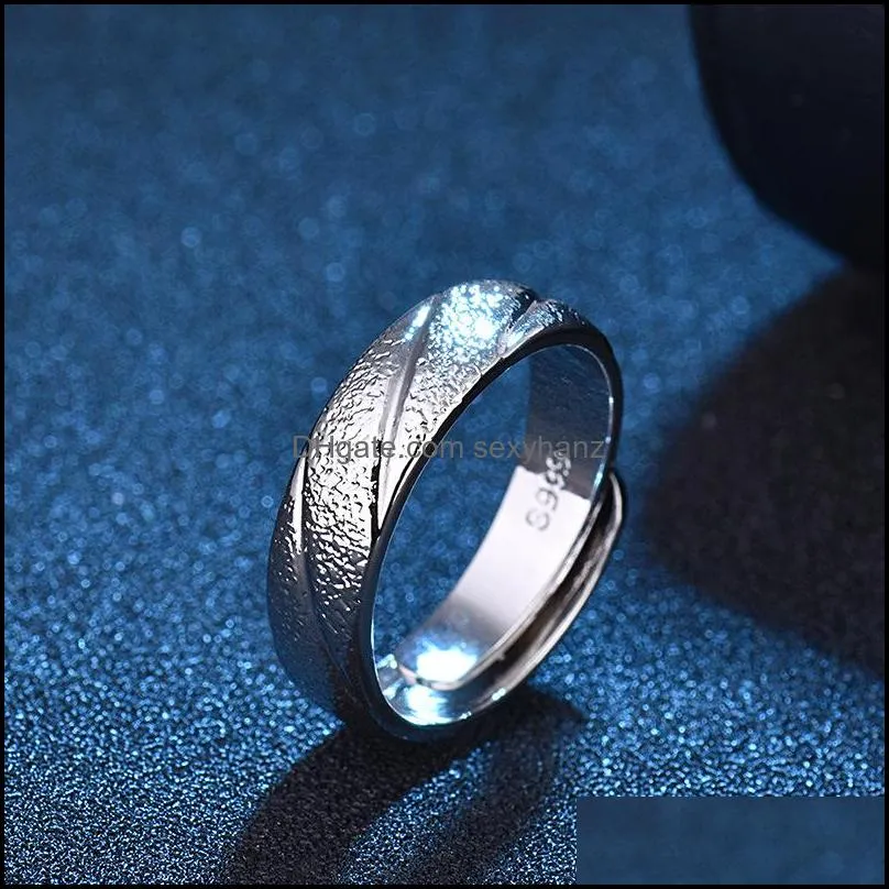 men rings twill flash sand meteor shower ring for men opening mobius personality hip hop ring