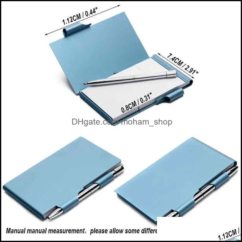 aluminum notes portable journal paper executive notebook hardcover stylish metal small notebooks office daily memo business gift