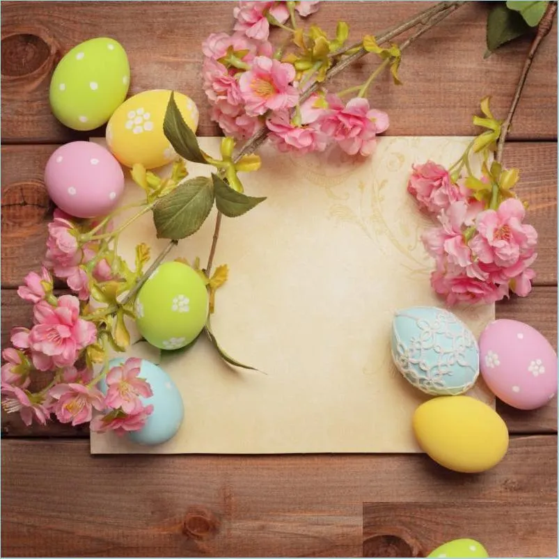 wooden board backdrop flowers easter eggs background birthday wedding holiday baby shower decor po booth studio props