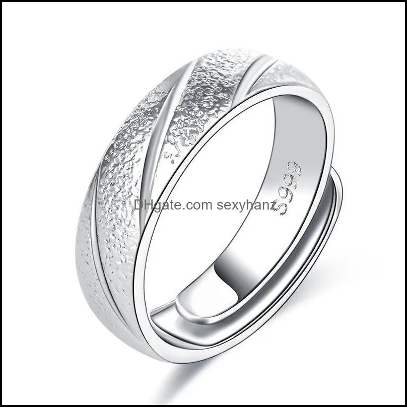 men rings twill flash sand meteor shower ring for men opening mobius personality hip hop ring