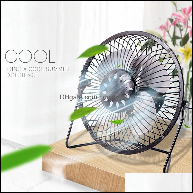 portable usb fan 4 inch 6 inch universal home office car portable mini fan aluminum small desk usb 4 blades cooler cooling fan dh1402