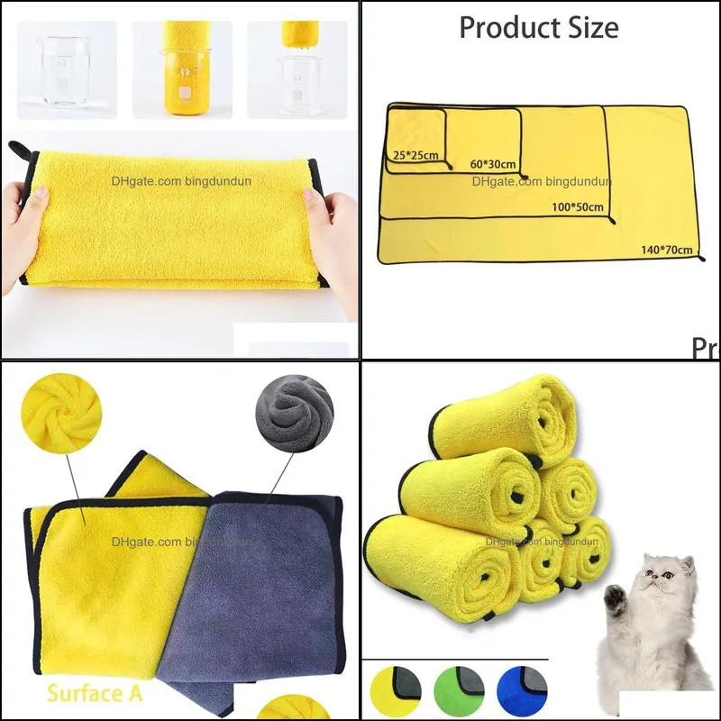 grooming pet absorbent towel dog increase bath towels cat quick dry wipe pet shop supplies wholesale