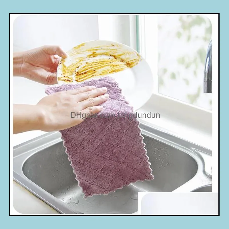 super absorbent microfiber kitchen dish cloth highefficiency tableware household cleaning towel kitchen tools gadgets