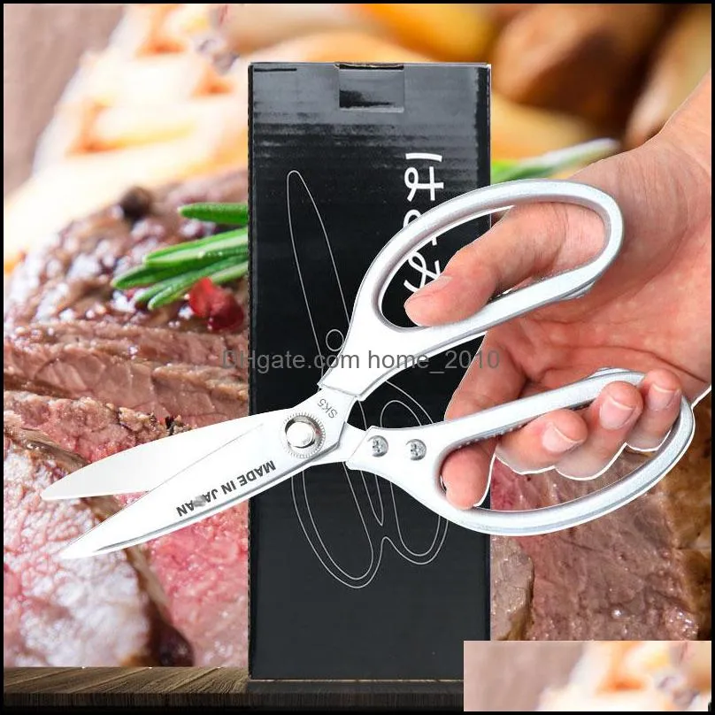 aluminum handle kitchen food scissors multifunction poultry chicken bone fish strong shears home use vegetables food scissors dh1462