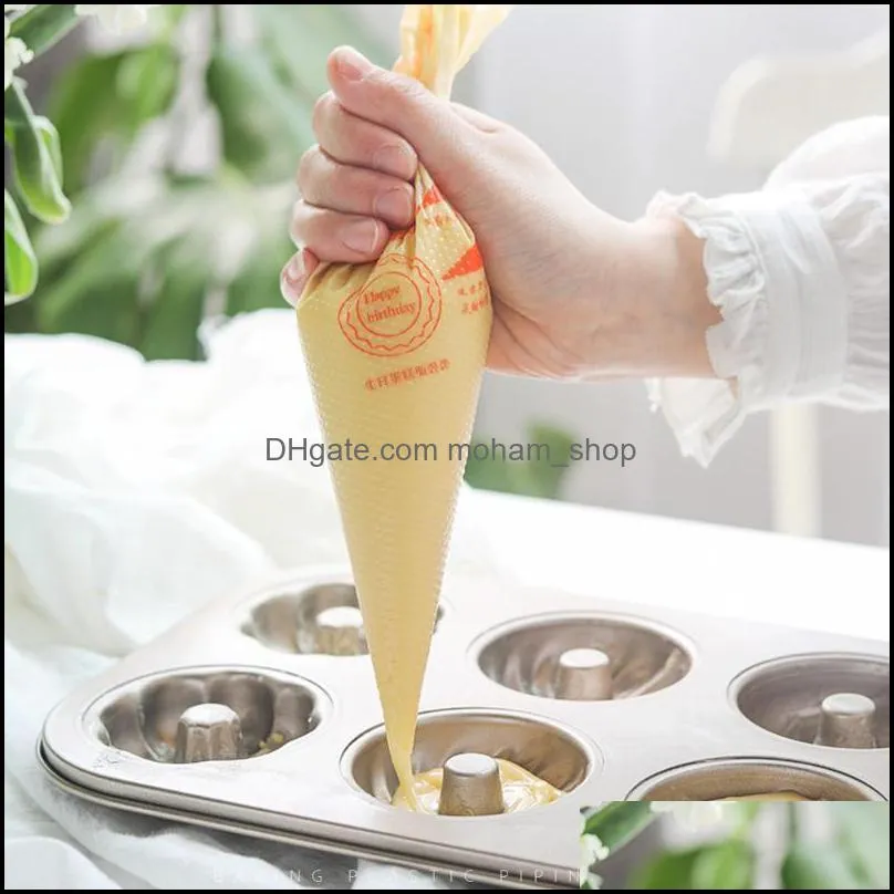 disposable piping bag icing fondant cake cream squeeze dessert decorators pastry tip tools l m s 3 size baking 