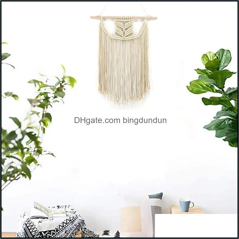 tapestries macrame wall hanging tapestry decor boho chic bohemian woven home decoration 40 x 63cm