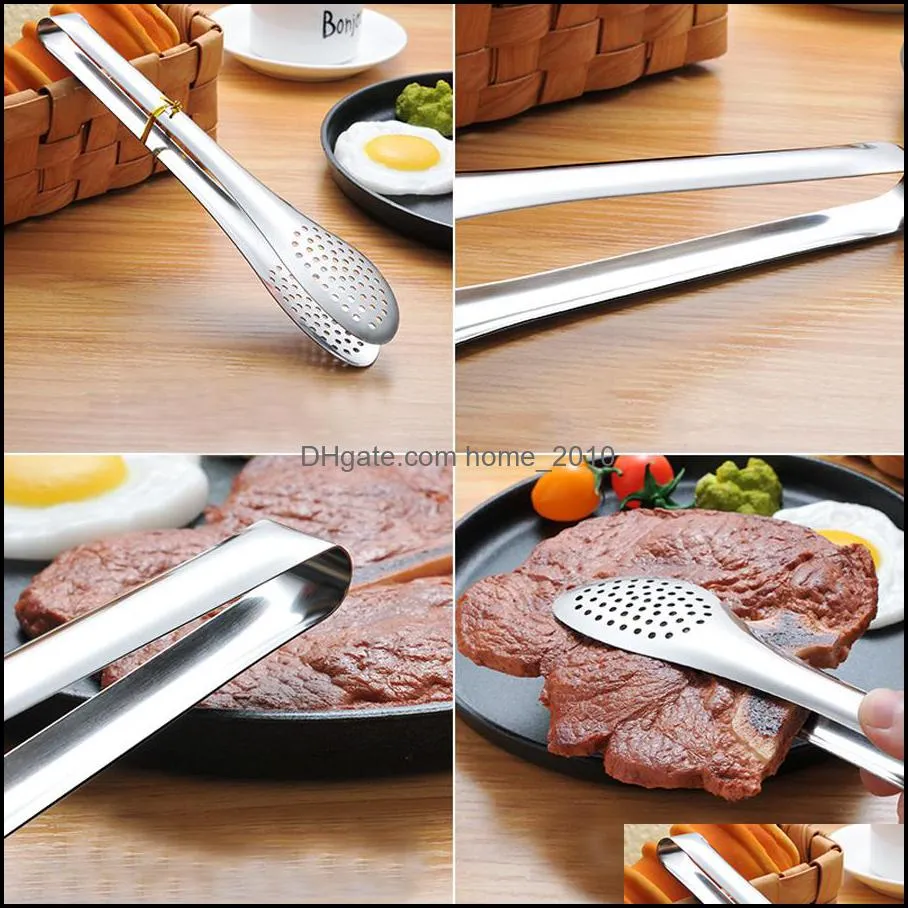14 inch length hollow out delicate multipurpose thicken grill clip stainless steel kitchen tools durable food clip dh06132 t03