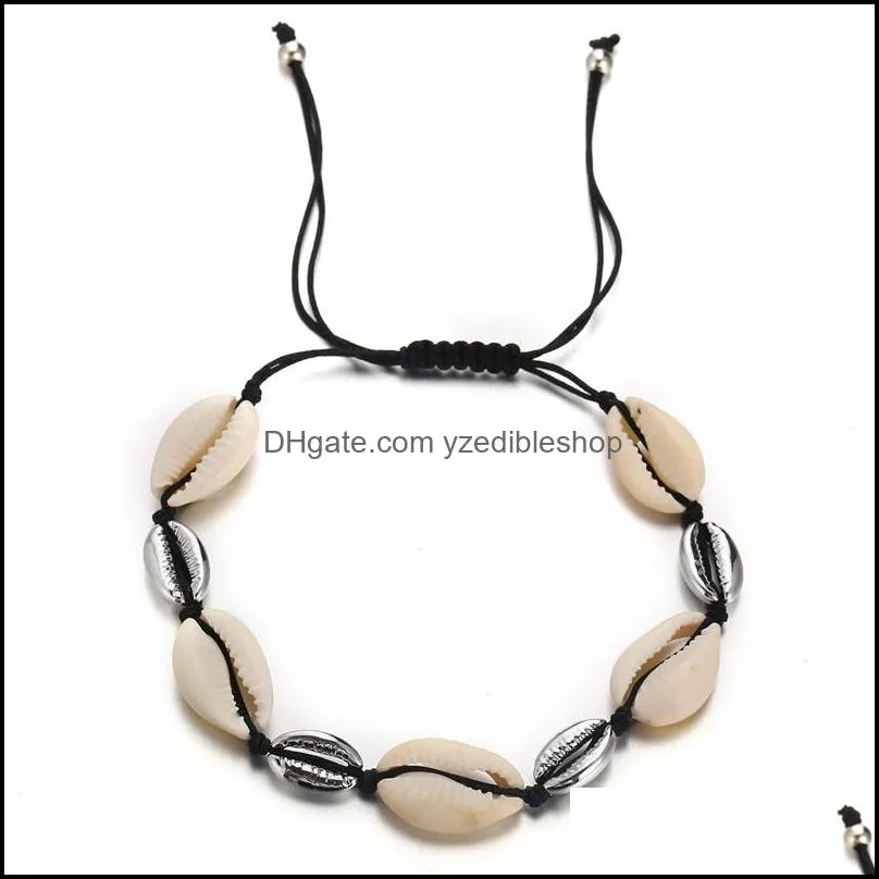  selling handmade braid bracelets natural shell beads rope bracelet for elegant women men fashion jewelry wholesale
