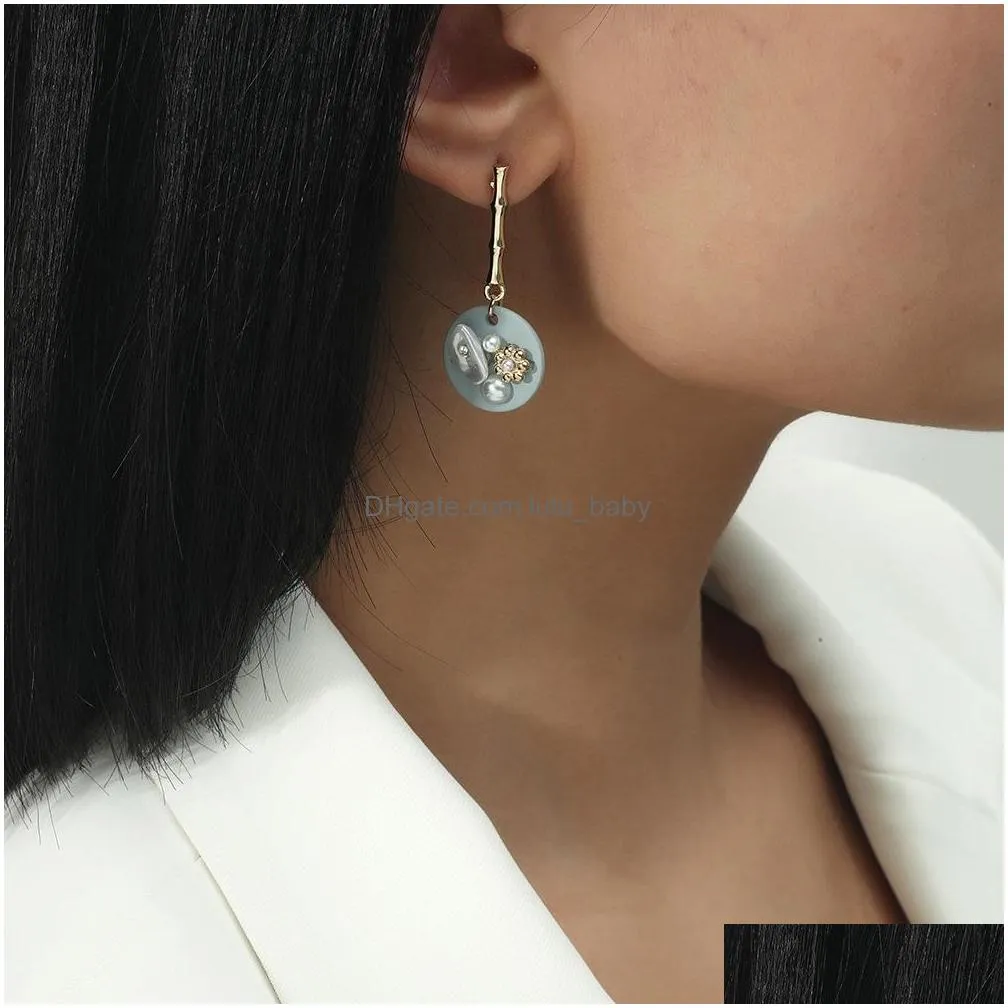baroque fashion jewelry faux pearls stud earrings sweet earring