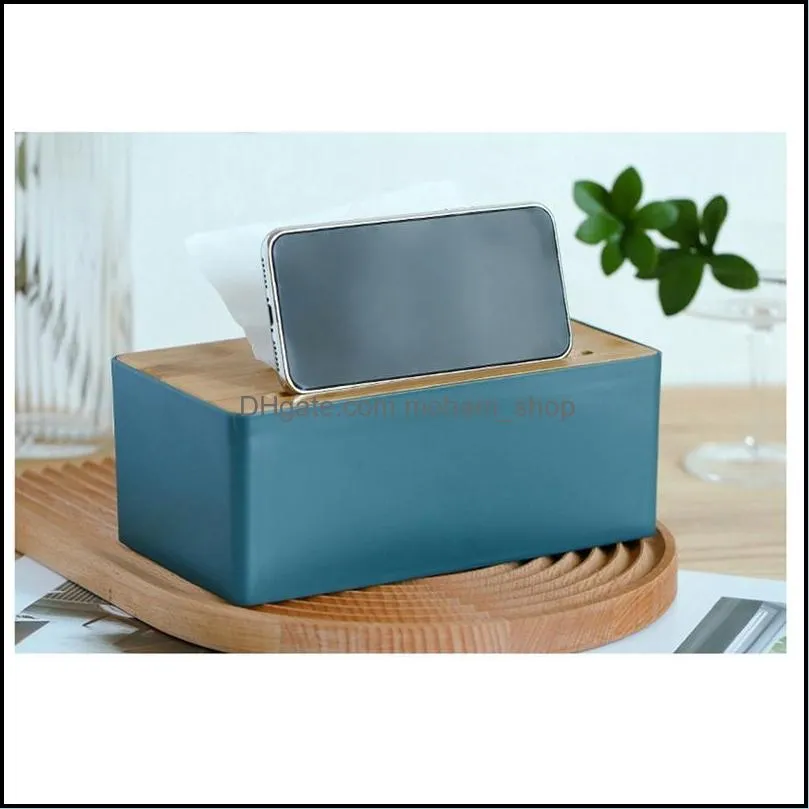 wooden box ecofriendly household container towel napkin paper office home decoration
