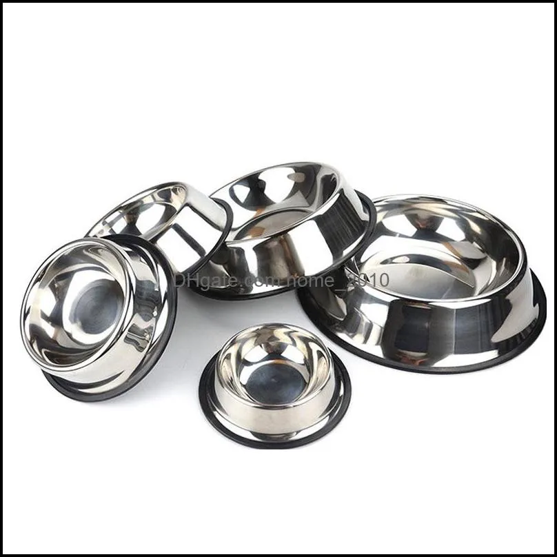 stainless steel dog cat bowl nonslip pet feeder pet bowl pets supplies cat food bowl pet dog accessories vtky2332