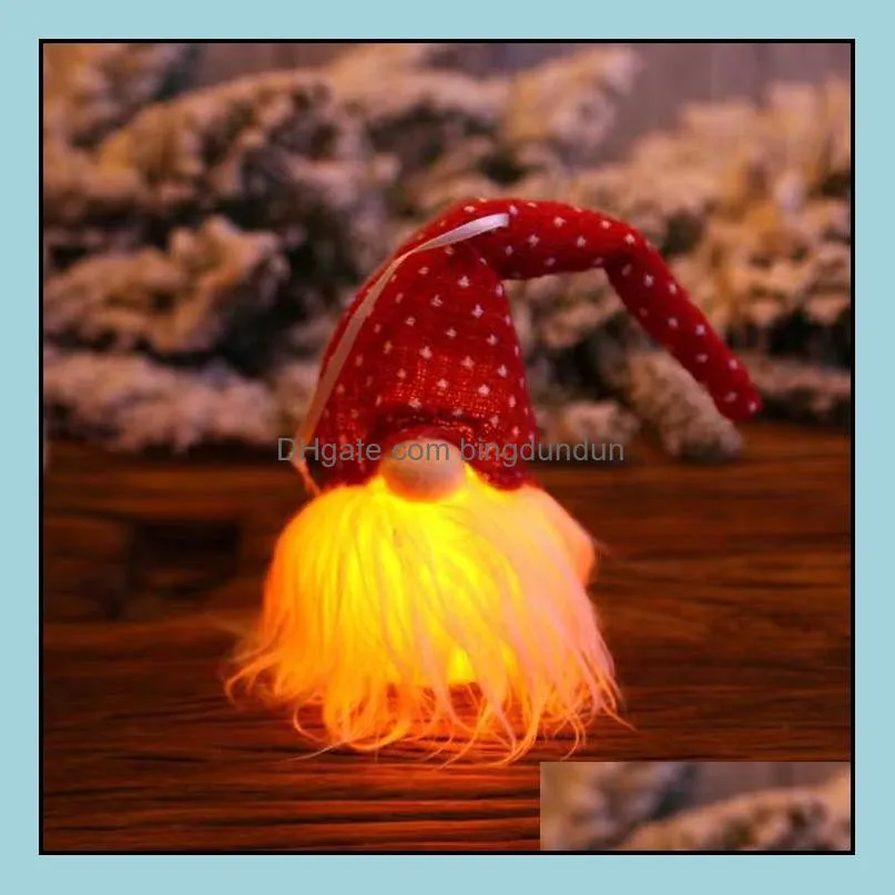 christmas lightup ornament handmade swedish santa hanging ornaments xmas new year glowing holiday decor