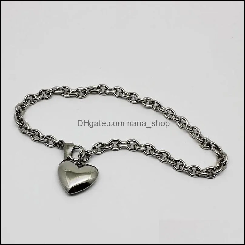 316l stainless steel titanium bracelets love peach heartshaped male and female couples bracelet jewelry wholesale 3675 q2
