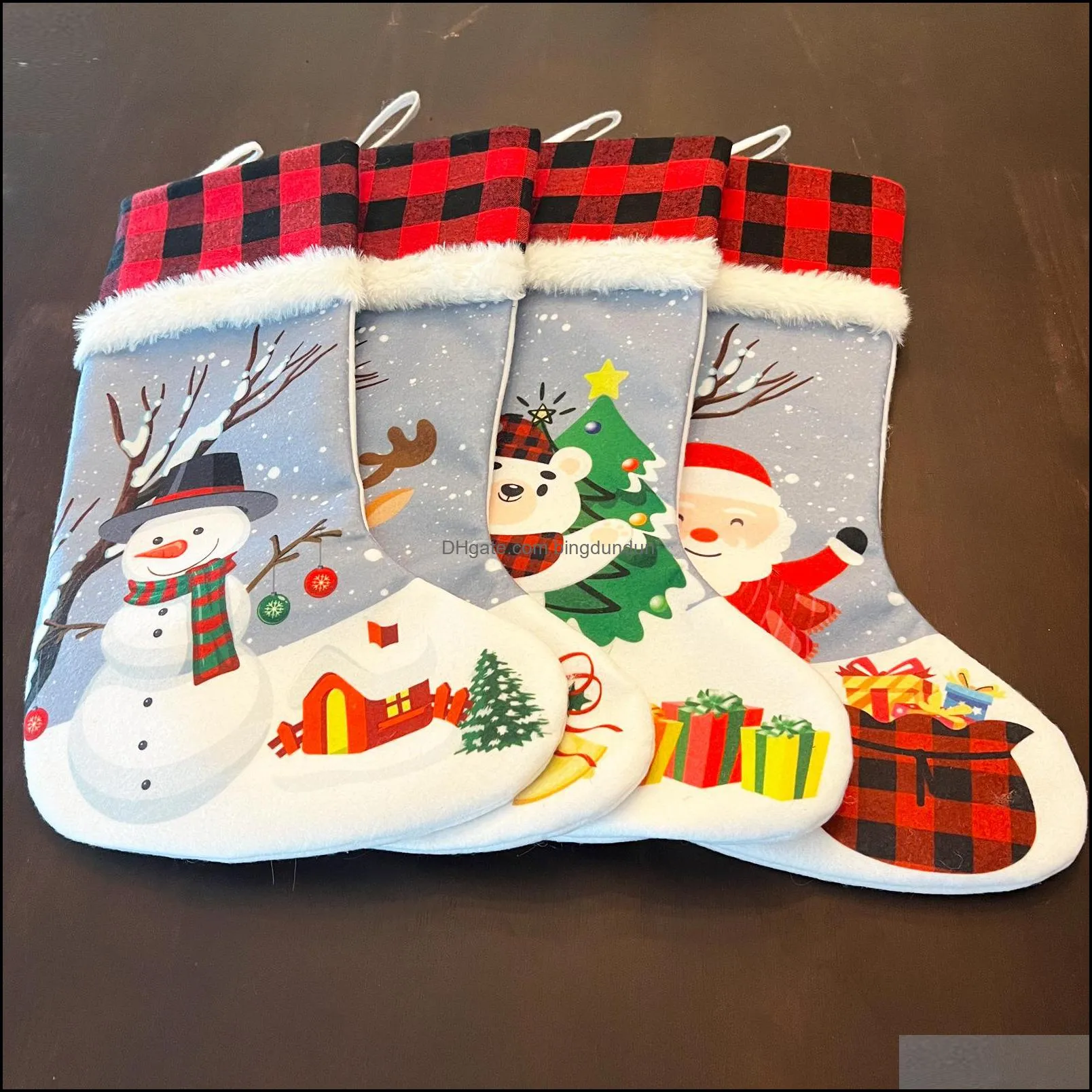new christmas decoration christmas socks old man snowman gift bag christmas decoration socks pendant