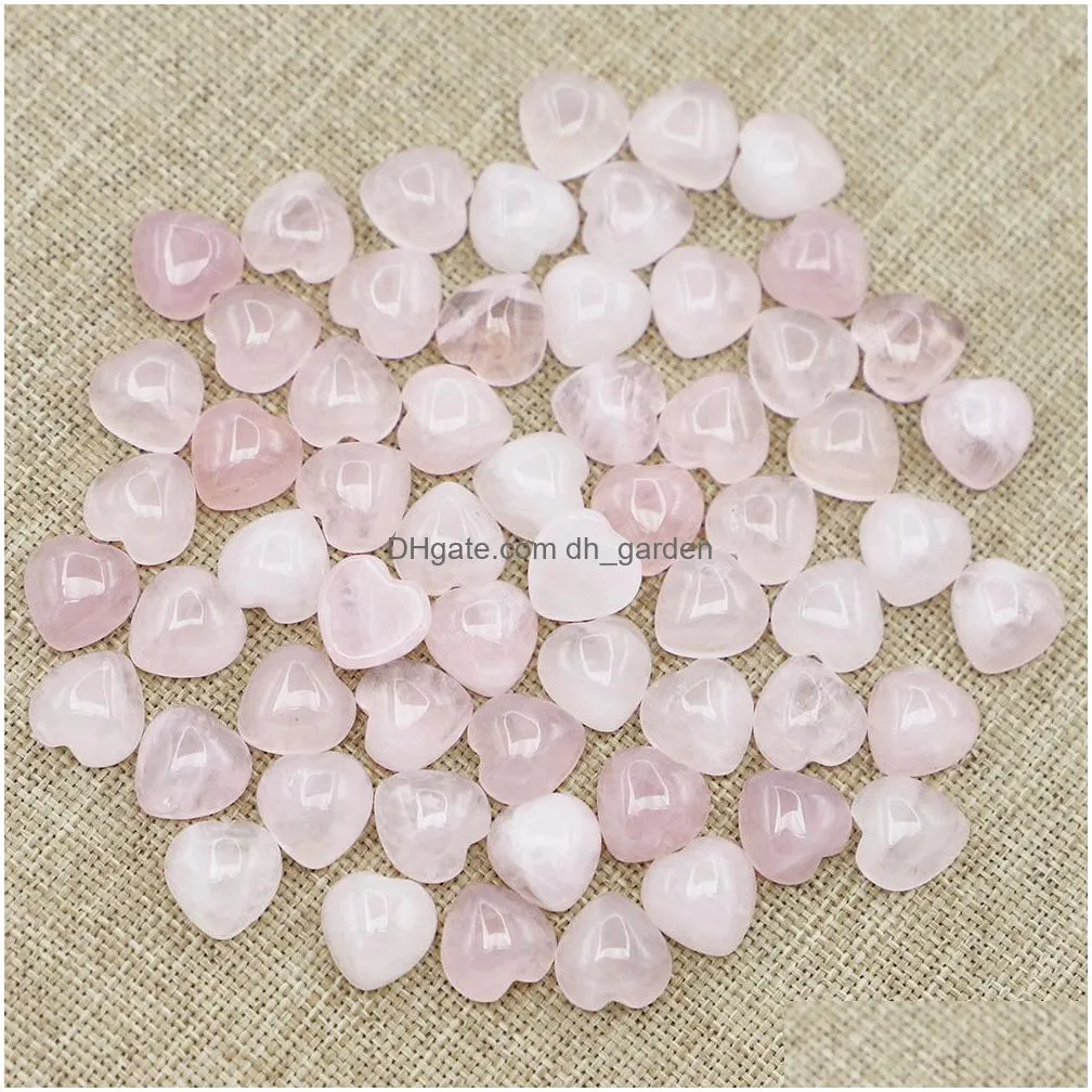 10mm natural stone heart shape cab cabochon beads charm fashion jewelry production making earring brooch ring accessories