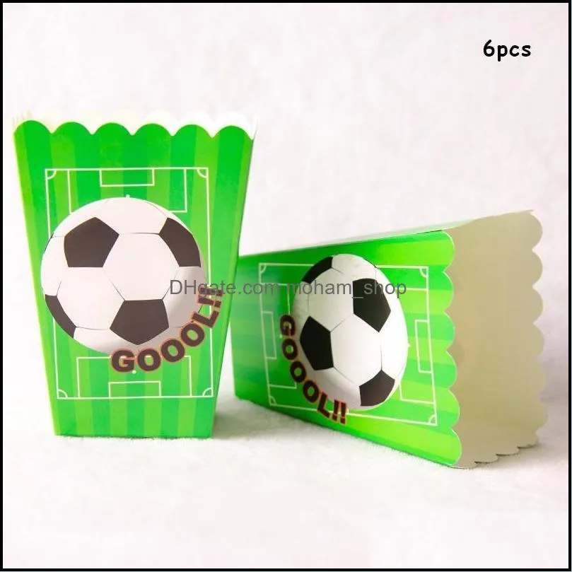 football theme disposable tableware plates napkins banner flag candy box baby shower decor soccer birthday supplies